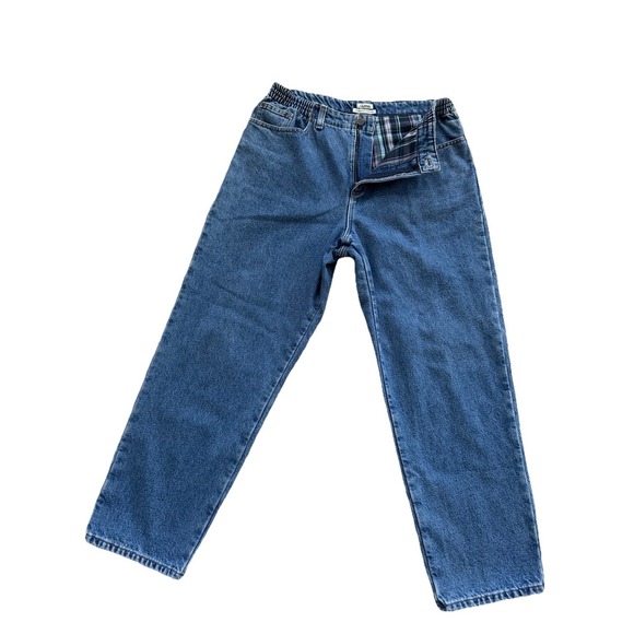 L.L. Bean Denim - LL Bean Plaid Flannel Lined Jeans Womens 14 P Regular Original Relaxed Fit